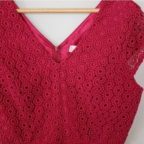 Altar'd State | Red Crochet A-line Dress - Picture 4 of 4